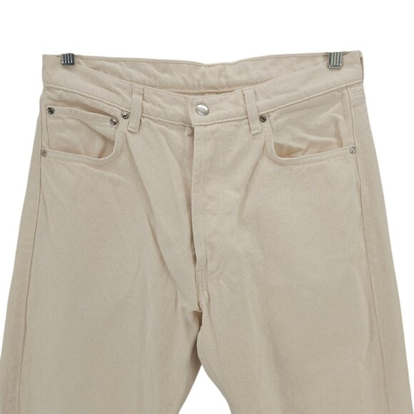 DJERF AVENUE Cream Relaxed Jeans Button Fly Organic Cotton Size 28 - Picture 2 of 9